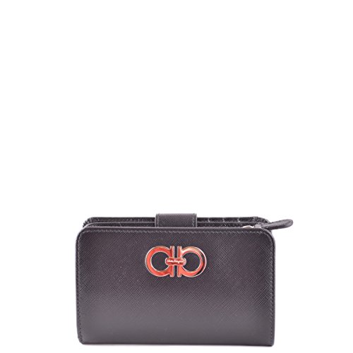 Salvatore Ferragamo Double Gancio French Wallet - Black