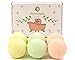 Abask Organic - Bath Bombs Gift Set, 6 Pack of Large Bath Fizzies, 4.2 Oz. - Yellow, Pink, Green Colors - New Scent: Surf's Up - Gift Idea For Her - For Relaxation and Relieve Stress, Gluten Free