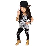Orangeskycn Toddler Girls Outfit Clothes Print T-shirt Tops+Long Pants Trousers 1Set