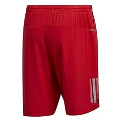adidas mens Own The Run Shorts Scarlet/Black X-Small