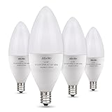 Albrillo E12 LED Bulb Candelabra Light Bulbs 6W, 60 Watt Equivalent, Warm White 2700K Chandelier Bulbs, Decorative Candle Base, Non-Dimmable, pack of 4