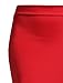NE PEOPLE Women's Mini Skirt – Stretch Knit Bodycon Slim Fit Pencil Solid Skirts Made in USA NEWSK09 Red S