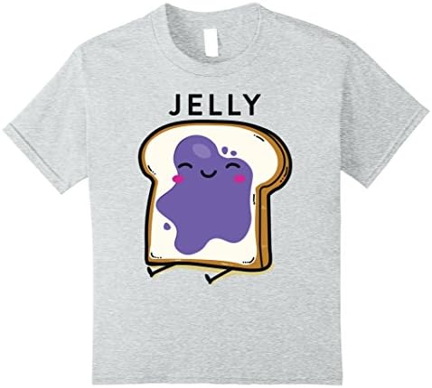 unisex-child Peanut Butter Jelly 2 Matching BFF Tees Best Friend T Shirts 8 Heather Grey
