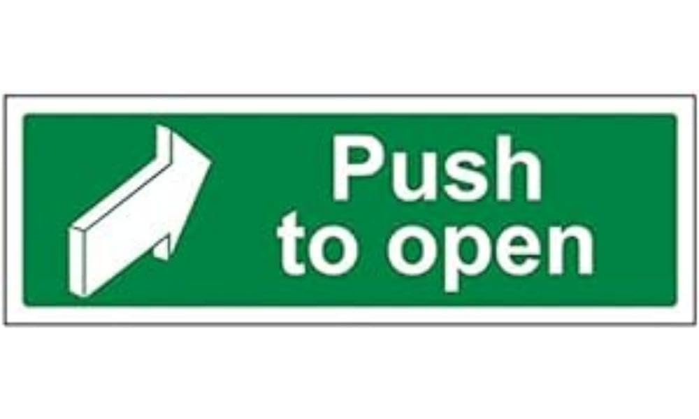 V Safety Safe Condition Door - Push To Open - 600 X 200mm