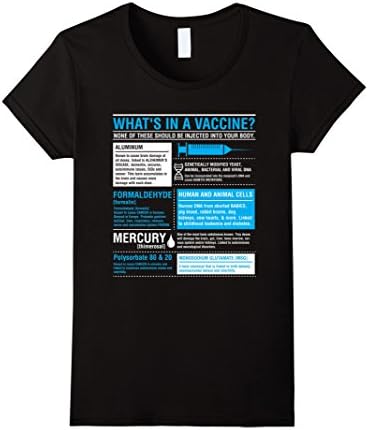 Womens What's In a Vaccine? Vaccines T-shirt Medium Black