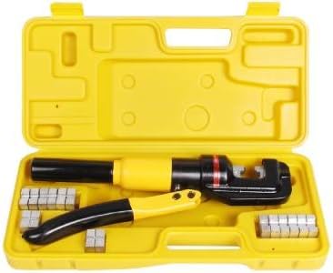 USEFUL 10 Ton Hydraulic Wire Battery Cable Lug Terminal Crimper Crimping Tool 9 Dies