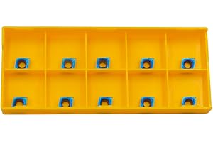 MEIRINJS 10pcs CCMT21.51/CCMT060204 Nano Blue Hardened car Blade, Hard Alloy Blade, New Coating, Capable of Processing 40-50HRC quenched Steel, Stainless Steel, cast Iron