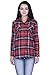 naafii Women's Roll Up Sleeve Plaid Shirt Casual Tops Loose Boyfriend Long Sleeve Blouse Top