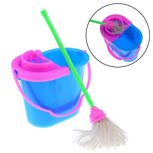 JiaUfmi Kids Cleaning Set for Toddlers, 9 Pieces Cleaning Tools Toys Playset for Dollhouse Housekeeping Accessories, Pretend Play Set for Kids Cleaning Supplies - Thumbnail 4