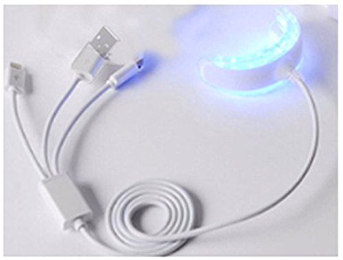 16 LED Teeth Whitening Light for iPhone, Android & USB (4G ONLY. IMCOMPATIBLE WITH 3G). Works w/ any Teeth Whitening Gel or Teeth Whitening Strips for Pro Teeth Whitening.