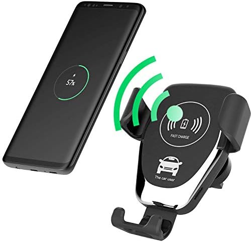 Wireless Car Charger, Air Vent Dashboard Mount, Mobile Hands Free Holder, 7.5W for iPhone Xs Max X R 8, 10W for Google, Samsung Galaxy S9 S8, LG V40 V35 G7,Huawei,Oppo,QC 3.0+ (Wireless Charging)