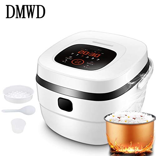 DMWD Household Electric Rice Cooker Multifunction Intelligent 5L Digital Food Steamer Soup Heater Stewing Cooking Yogurt Machine 220Vï¼ˆWhite colorï¼‰