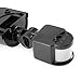 uxcell Motion Sensor Switch AC 110V-240V Outdoor Adjustable Infrared Body Motion PIR Sensor Detector Motion Sensor Light Switch Black
