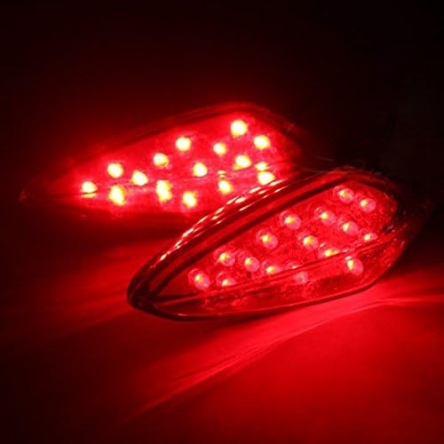 New 1 Pair Stalk Universal Motorcycle LED Turn Signals Light Indicator Flasher (Red)
