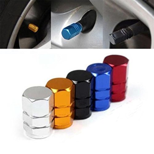 image for New 4pcs/pack Theftproof Aluminum Car Wheel Tires Valves Tyre Stem Air