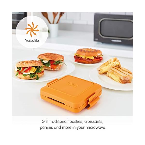 Morphy-Richards-511644-MICO-Toastie-Toasted-Sandwich-Maker-Microwavable-Cookware-Silicone-and-coated-metal-Orange Morphy Richards 511644 MICO Toastie Toasted Sandwich Maker Microwavable Cookware, Silicone and Coated Metal, Orange