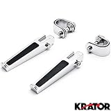 Krator Chrome AntiVibrate Engine Guard Foot Pegs + Clamps For Honda CB 125 350 400 450 650 750 900 Super Sport