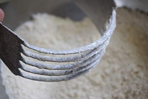 Pastry Dough Blender - Stainless Steel 5 Blade Pastry Dough Blender - Professional Commercial Grade Hand Held Egg Flour Cheese Mixer Cutter
