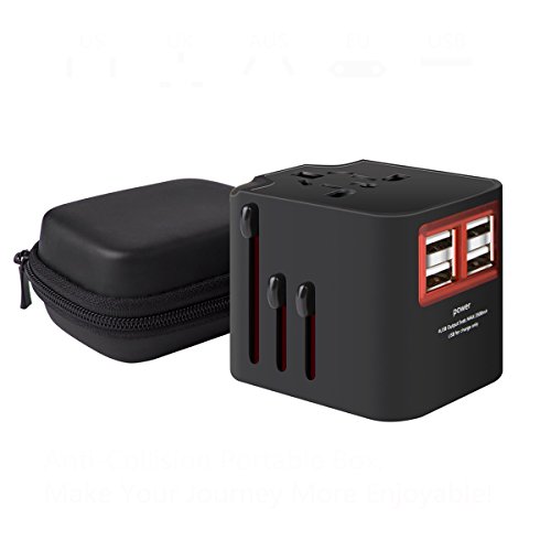 Mua 海外旅行用マルチ変換プラグ 収納ケース 充電用usb4ポート 3 6a 付き 100v 250v Usb充電器 ヨーロッパ アメリカ イギリス オーストラリア等世界中150ケ以上の国に対応 海外出張便利グッズ 変換アダプタ 電源プラグ 旅行アダプタ 安全保護付 オールインワン Samsung