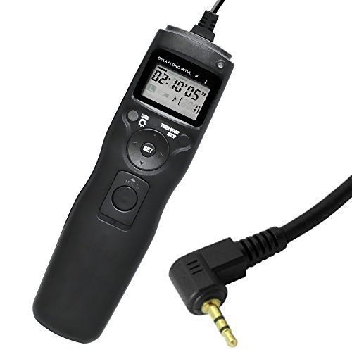 Ruili LCD Timer Shutter Release Remote Control for Canon EOS 60D 70D 80D 1300D 1200D 1100D 1000D 650D 600D 550D 500D 450D M6, M5, Rebel T6 T6i T7i, G7x Mark ii, DSLR Camera