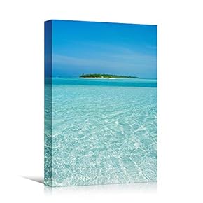signwin Canvas Wall Art Lone Island Beach Beach...
