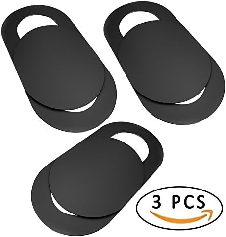 Webcam Cover,0.03In Ultra-thin Camera Cover Cover Slide Protect Your Privacy and Security, Strong Adhesive Laptop Covers for iPhone,Android,Laptops,Mac books,PCs,Tablets,Smartphones, Black 3 Packs