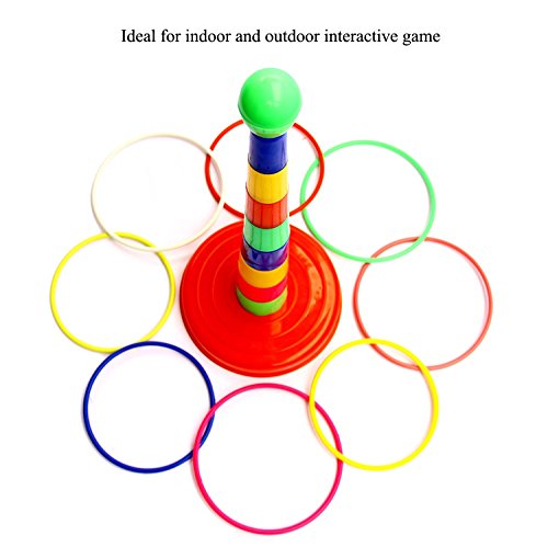 Giveme5 Christmas Holiday Party 18" Colorful Ring Toss Quoits Target Game Plastic Toy for Kids - Thumbnail 6