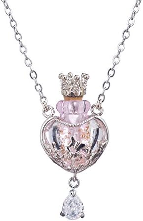 Murano Handmade Aromatherapy EO Necklace No Felt Pads or Diffusering Balls Required (Pink)