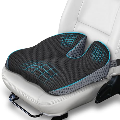 Ajiteogy Seat Cushion for Car Drivers – Adult Posture Elevation with Memory Foam – Universal Car Accessories for Travel and Truck