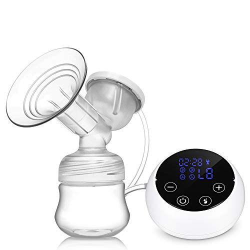 Electric Breast Pump,Comfort Breastfeeding Breast Pump Milk Pump, Single Baby Breast Pump for Travel USB Charging 9 Levels Massage Suction HD LED Display â€¦