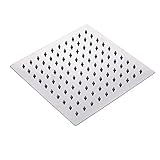 Rozin Chrome Bathroom Rainfall Shower Head 8-inch Square Top Sprayer