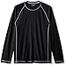Amazon Essentials Men's Long-Sleeve Quick-Dry UPF 50 Swim Tee, Black, Medium