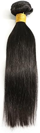 JK Top Quality Brazilian Straight Remy Hair Extensions 1 Bundle Double Weft Human Hair Extensions Natural Color Virgin Human Hair Weave Weft Smooth and Soft 12 inches