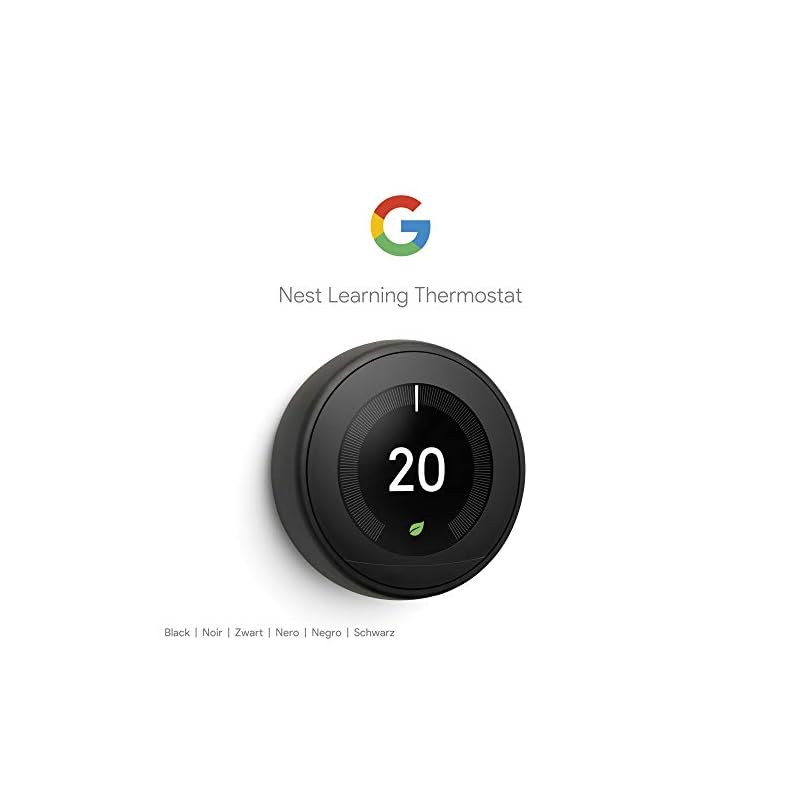 Google Nest Learning Thermostat 3rd Generation, Black Smart Thermostat A Brighter Way To