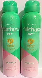 Image of Mitchum For Women Dry Spray Antiperspirant & Deodorant - Advanced Control - Powder Fresh - Net Wt. 4 OZ (113.4 g) Each - Pack of 2 by Mitchum