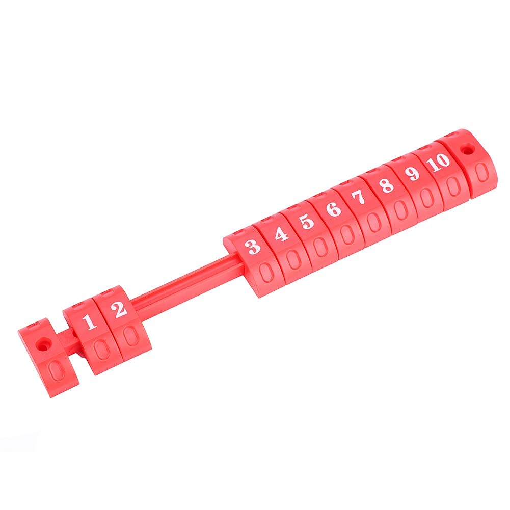 2pcs Table Football Counter 10 Numbers Scoring Score Counter Indicator for Standard Foosball Tables(Red & Blue)