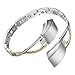 Wearlizer Compatible for with Alta Bands Small Silver Rose Gold Alta hr Women Metal Replacement Bands Accessories Straps Bracelet Bangle Wrist Bands Small/Large (Gold+Silver)