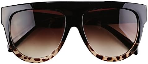 DHOUTDOORS Flat Top Shadow Sunglasses Women's Tortoise Shield Luxury Oversized