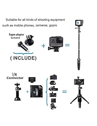 Selfie Stick - Trípode extensible para selfie de 40 pulgadas con Bluetooth, trípode para teléfono con disparador remoto inalámbrico compatible con iPhone XS Max Xr X 8 7 6 6S 5 Plus, Android, Samsung Galaxy y más