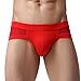 NEARTIME Men's Underwear, Mens Low Waist Boxers Briefs Men Underpants Soft Shorts (L, Red) …