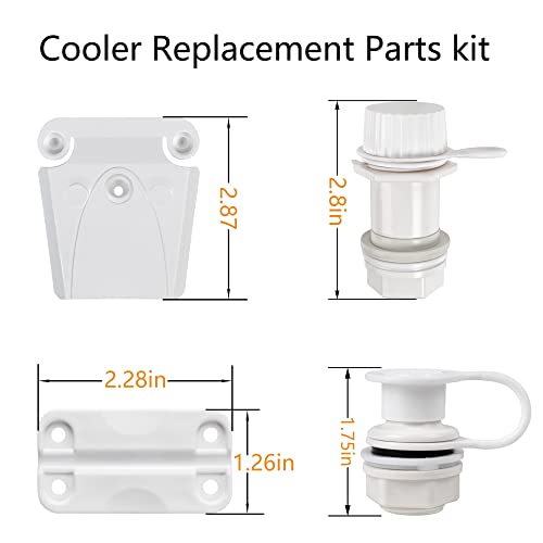 Cooler Replacement Parts Kit, for Igloo Ice Chest Plastic Hinges