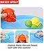 Baby Bath Toys - Marine Animals 6 Pack & Shark Fishing Net