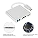 Type-C to Hdmi Multiport Adapter,Type-C Hub to HDMI 4K/USB 3.0/USB-C Charging Port and Converter for MacBook/Chrome Book to HDTV/Projector