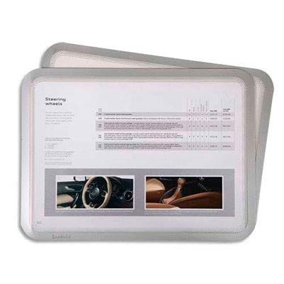 Tarifold 193950 – Pack of 2 Magnetic Frames Adhesives, A3, Silver