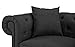 Divano Roma Furniture Classic Linen Fabric Scroll Arm Tufted Button Chesterfield Style Loveseat Couch (Dark Grey)
