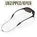 Cablz Zipz XL Adjustable Eyewear Retainer | Adjustable, Lightweight, Low Profile, Off-The-Neck Eyewear Retainer Strap | Black | 12