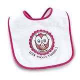 1st Birthday Owl Party Look Whoo's 1 Pink Bib
