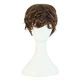MapofBeauty Fashion Girl Natural Short Curly Wigs-Brown-Ladies