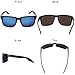 LianSan Designer Oversized Rectangular vintage retro Women Men Sports Sunglasses Glasses 0709(black blue)