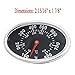 Lid Thermometer Gas Grill Heat Indicator Replacement for DYNA GLO DGF510SBP, DGF493BNP, BBQ Grillware GGPL-2100, Temperature Gauge for Backyard Grill BY13-101-001-13, GBC1461W and Others.